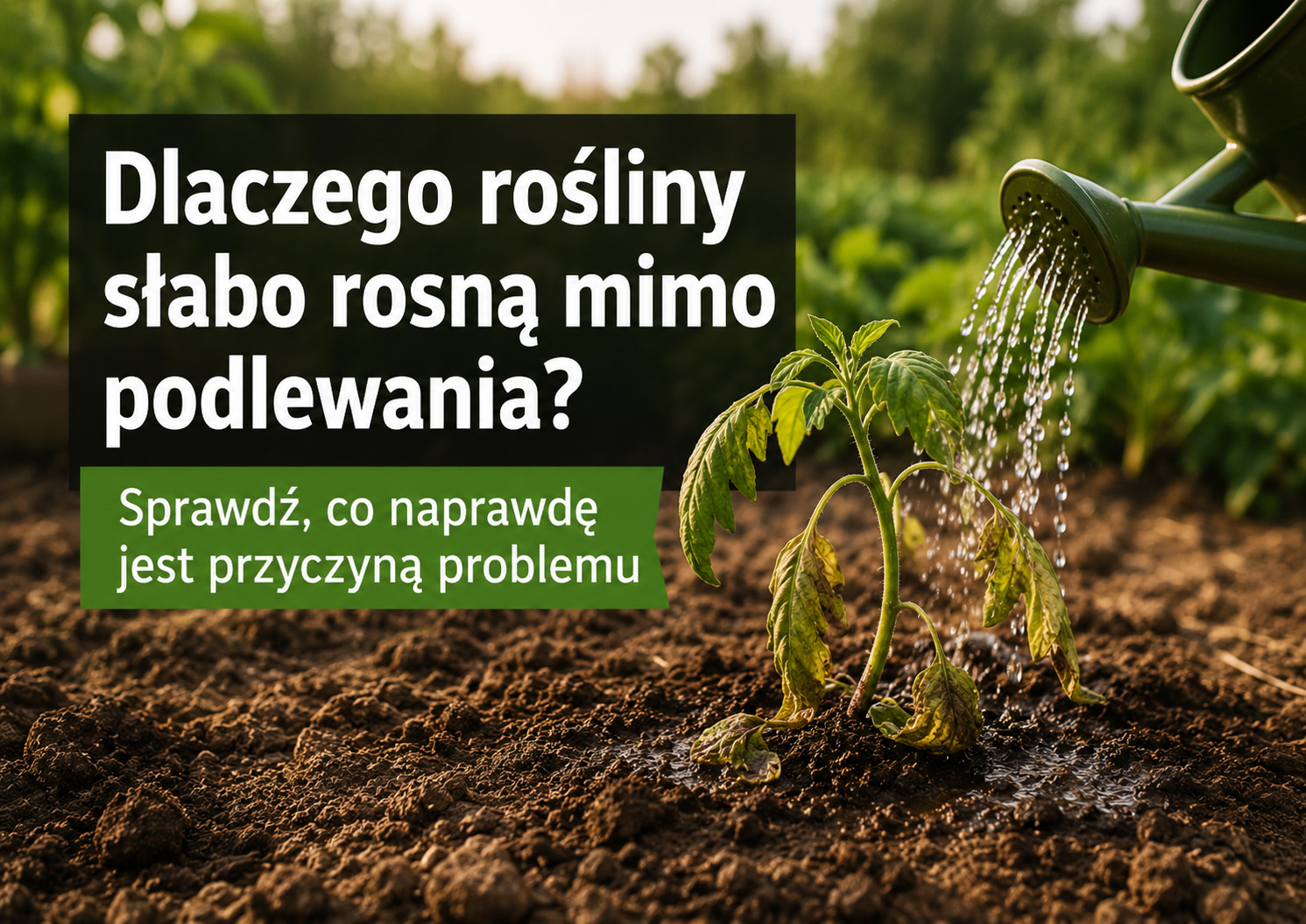 Dlaczego rośliny słabo rosną mimo podlewania?