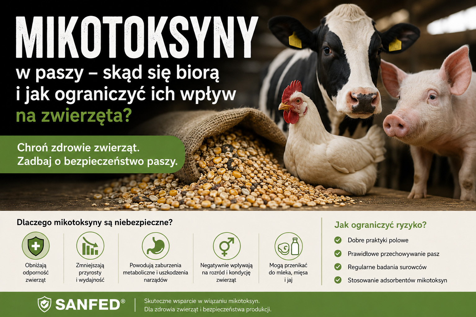 Mikotoksyny – cichy wróg w paszy dla zwierząt
