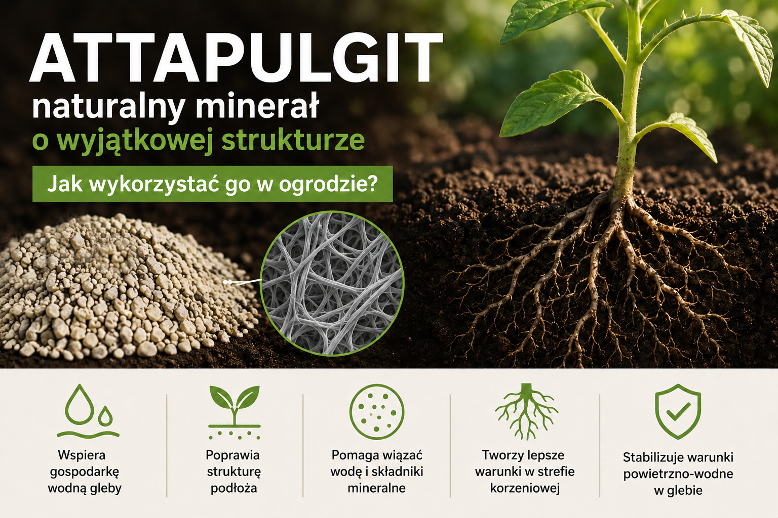 Attapulgit – naturalny minerał o wyjątkowej strukturze. Jak wykorzystać go w ogrodzie?